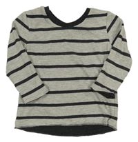 Sivé pruhované obojstranné tričko zn. Primark
