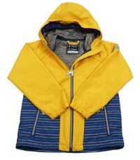 Žluto-tmavomodrá šusťáková jarní funkční bunda s kapucí Killtec