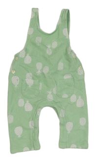 Zelené laclové tepláky s ananasy hema