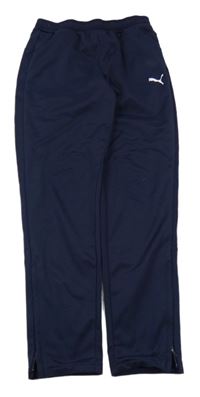 Tmavomodré sportovní tepláky s logem Puma