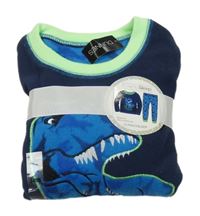 Nové - tmavomodré fleecové pyžamo s dinem Dunnes 