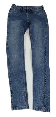 Tmavomodré melírované skinny rifle C&A