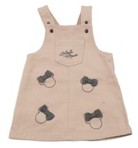 Světlerůžové laclové riflové šaty s Minnie Disney
