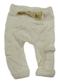 Smotanové pletené tepláky s mašlou Mexx