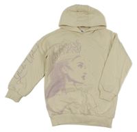 Smetanová mikina s dívkou a kapucí 