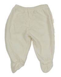 Smetanové sametové polodupky s volánikmi