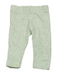 Bielo-zelené kvetované legíny Nutmeg