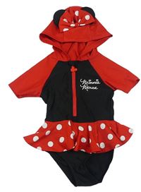 Červeno-černé UV body se sukní a kapucí - Minnie Disney