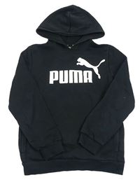 Černá mikina s logem a kapucí Puma