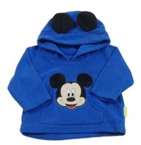 Modrá fleecová mikina s Mickeym a kapucňou George