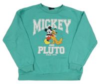 Zelená mikina s Mickeym Disney