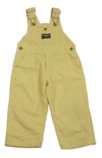 Žlté rebrované zamatové na traké nohavice OshKosh