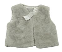 Nové - Světlešedá kožešinová podšitá vesta Primark