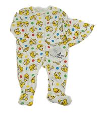 Nové - 2set - Bílý overal s Pudsleym + čepice George