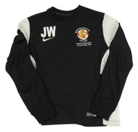 Čierno-biela športová mikina s výšivkami Nike