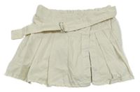 Béžové sukňové kraťasy s opaskom Zara