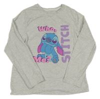 Svetlosivé tričko so Stitchem Primark