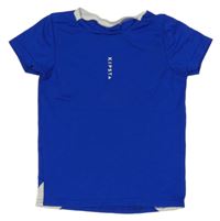 Tmavomodro-biele športové tričko Kipsta