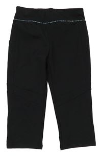 Čierne športové crop legíny Decathlon