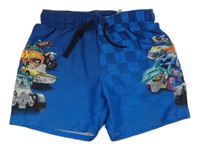 Tmavomodré plážové kraťasy s auty - Hot Wheels H&M