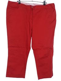 Dámské červené plátěné crop kalhoty Bexley´s 