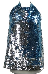 Dámský modro-stříbrný flitrový top s vodou River Island 