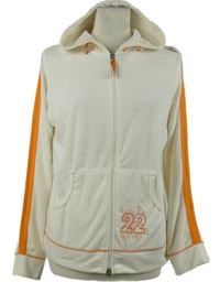 Dámska smotanová froté prepínaci mikina s kapucňou TCM