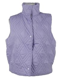 Dámská lila prošívaná zateplená crop vesta Primark 