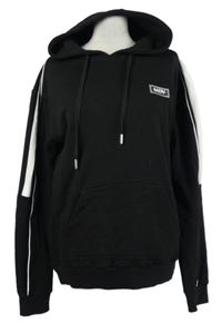 Pánska čierna mikina s pruhmi a kapucňou Maniere de Voir