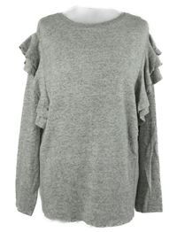 Nové - Dámský šedý svetr s volánky George 