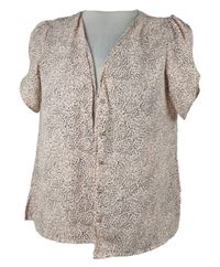 Dámská světlerůžovo-černá vzorovaná halenka H&M