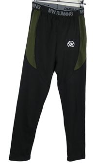 Dámské černo-khaki sportovní funkční legíny 
