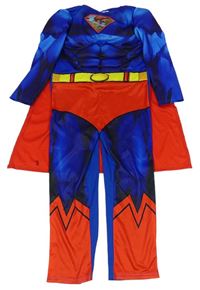 -Kockovaným modro-červený overal s pláštěm- Superman TU
