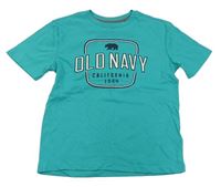 Tyrkysové tričko s logem Old Navy