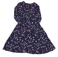 Tmavomodré šaty s fľakmi George