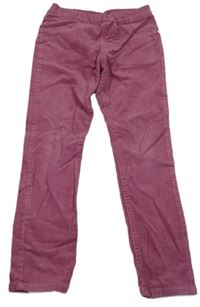 Vínové elastické manšestráky kids