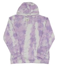 Nové - Fialovo-bílo-růžová mikina s kapucí Primark