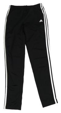 Černé sportovní kalhoty s logem Adidas vel. 176