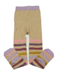 Béžovo-barevné pruhované punčocháče Next