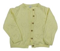 Žltý prepínaci sveter so srdiečkami M&S