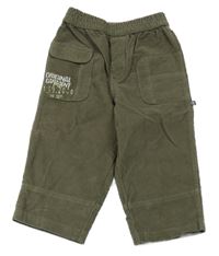 Khaki manšestráky s nápisom C&A