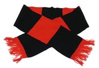 Nové - Červeno-černá pruhovaná šála