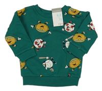 Nové - zelená mikina s obrázky Primark