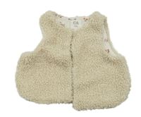 Béžová huňatá podšitá vesta C&A
