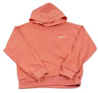 Ružová mikina s logom a kapucňou DKNY