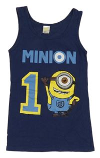 Tmavomodré tielko s Mimoni