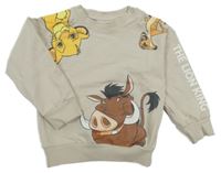 Béžová mikina s motivy Lvího Krále Disney