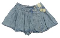 Nové - Svetlomodrá rifľová kolová kraťasová sukňa River Island