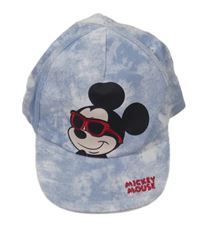 Modro-bílá batikovaná riflová kšiltovka s Mickeym C&A