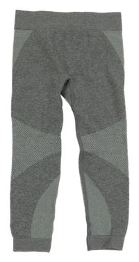 Sivé spodné funkčné nohavice so vzorom